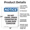 Signmission Do Not Crawl Under Conveyor Or, 18 in W x Rectangle, Plastic OS-2PACK-NS-P-1824-V-11130 - alternate 3